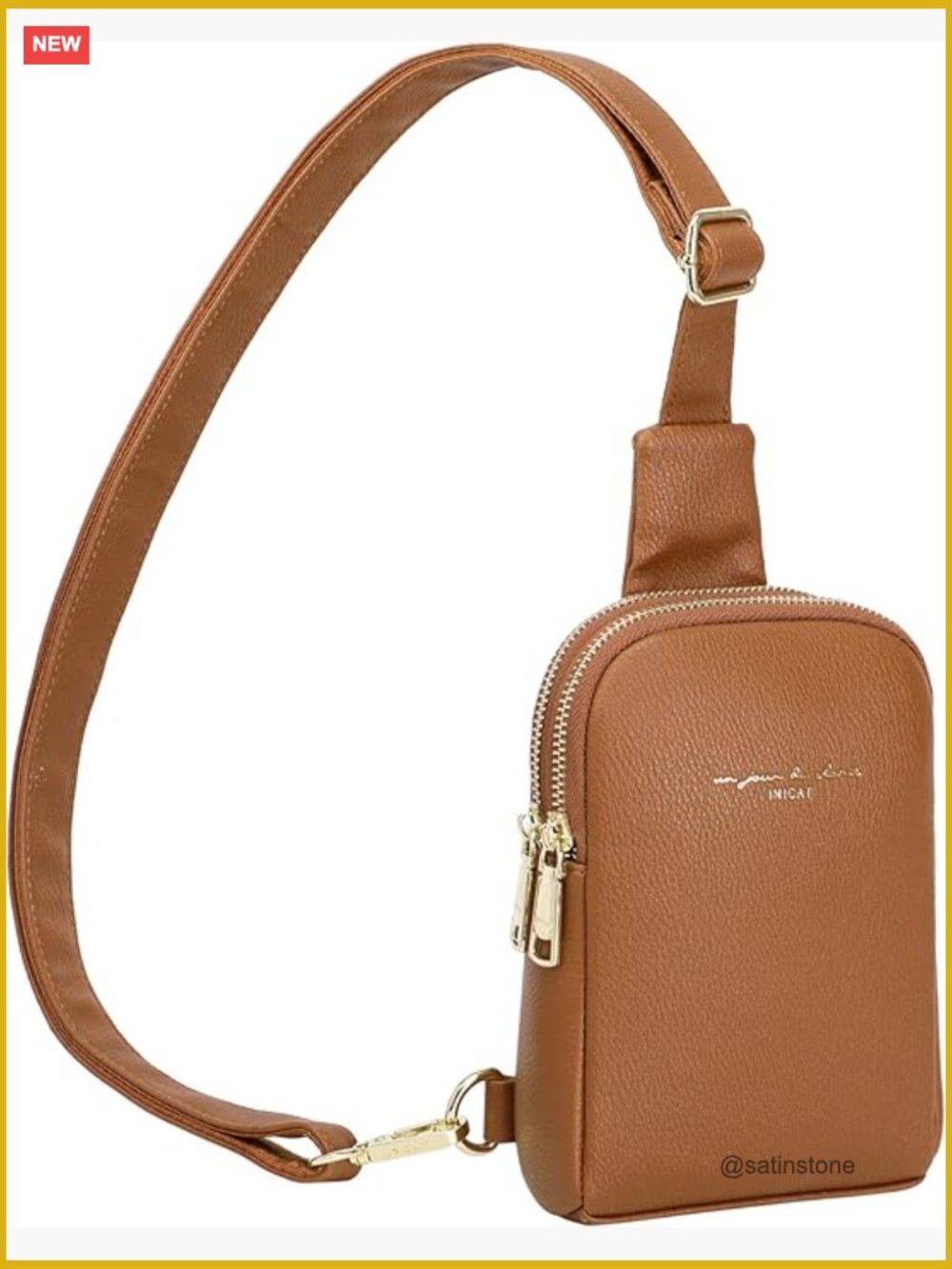 Small Lightweight Crossbody Sling Bag Faux Leather for Everyday Travel